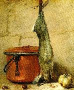 jean-simeon chardin stilleben med hare och kopparkittel Spain oil painting artist